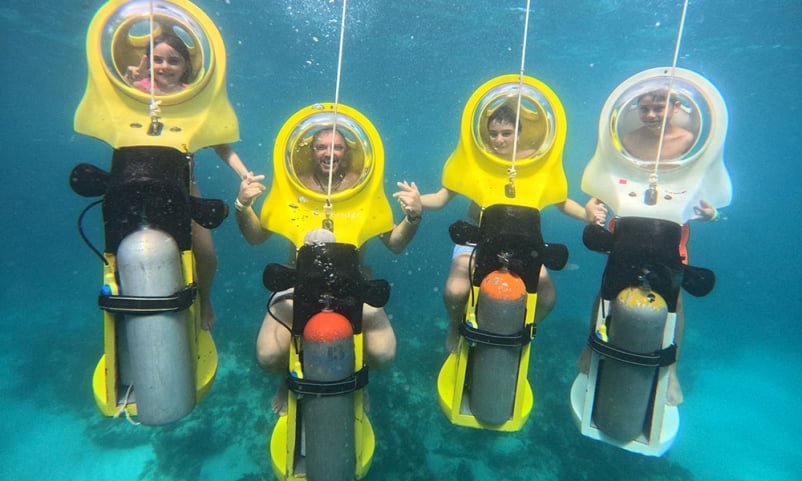 Diving without experience in Bavaro, Punta Cana - Scuba Doo Underwater Scooters.